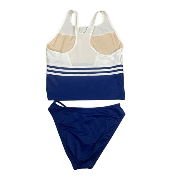 Adidas Blue and White Two Piece Swim Suit - Picture 2 of 7